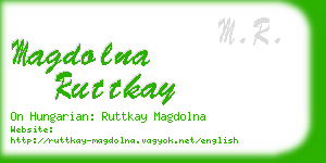 magdolna ruttkay business card